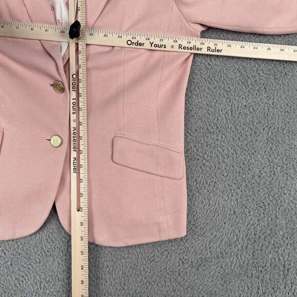 Talbots Womens Two Gold Button Pink Blush Career Blazer Sz 12 - Picture 7 of 7